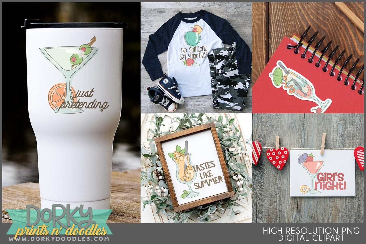 Sketchy Cocktail Clipart