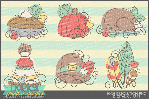 Sketchy Thanksgiving Clipart