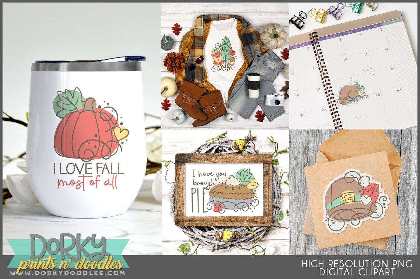 Sketchy Thanksgiving Clipart