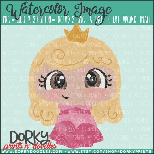 Sleeping Beauty Princess Watercolor PNG