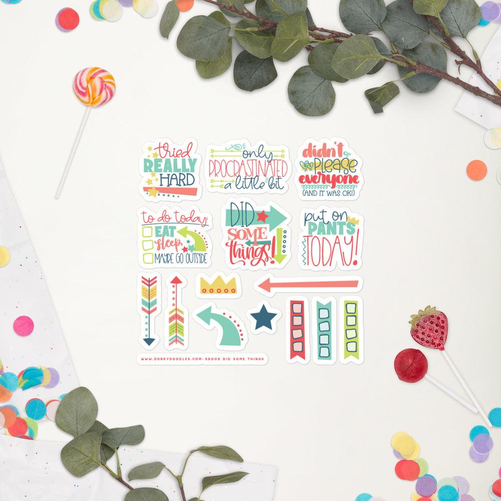Small Accomplishments Sticker Sheet