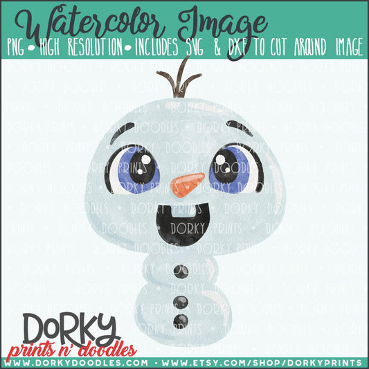 Snowman Watercolor PNG