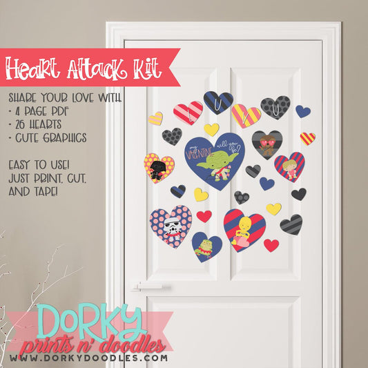 Star Hero Valentine "Heart Attack" Holiday Printables