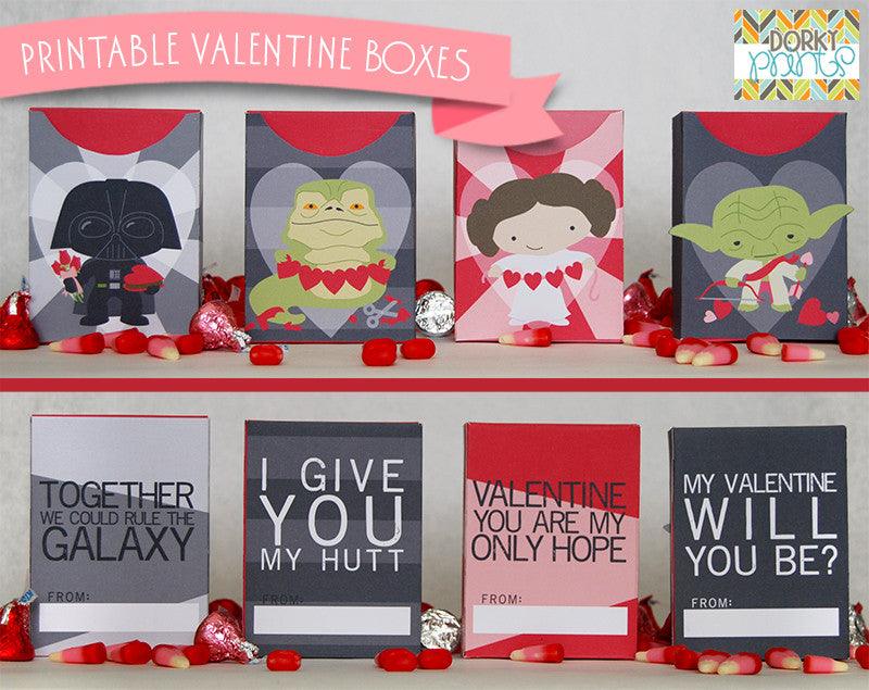 Star Heroes Valentine Treat Boxes Holiday Printables