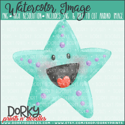 Starfish Watercolor PNG