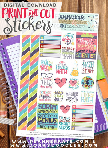STEM Print and Cut Planner Stickers