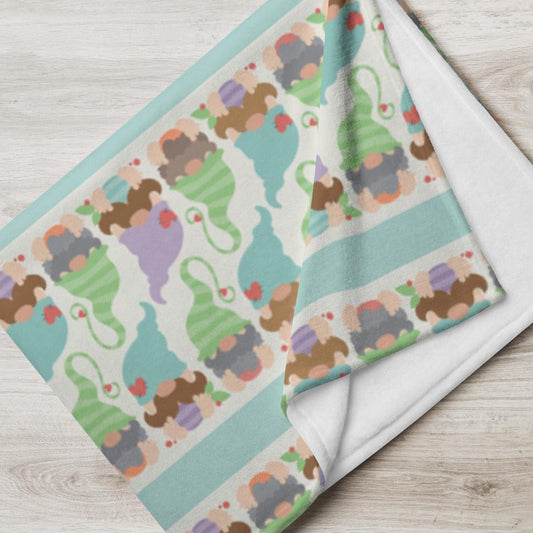 Striped Gnome Throw Blanket