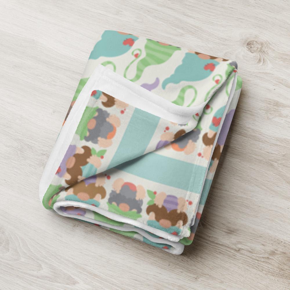 Striped Gnome Throw Blanket