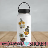 Sunflower Gnome Large Waterproof Sticker - Dorky Doodles