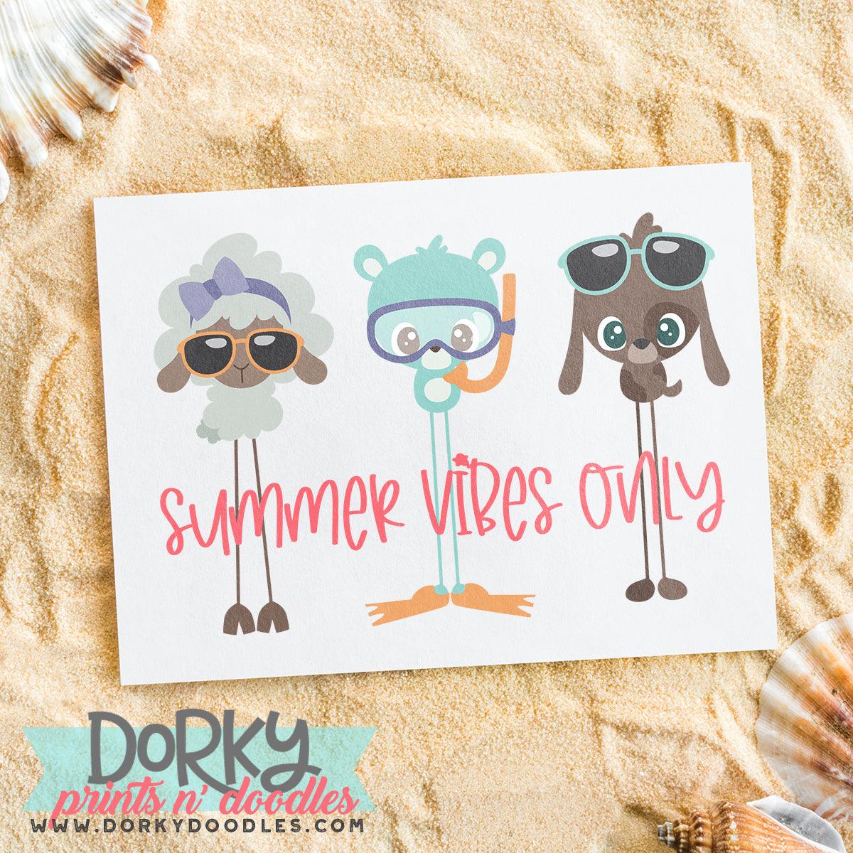 Tall Animals Summer Clipart