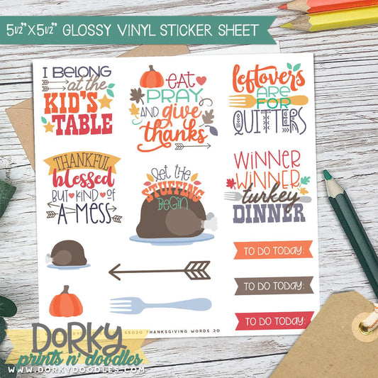 Thanksgiving Sticker Sheet