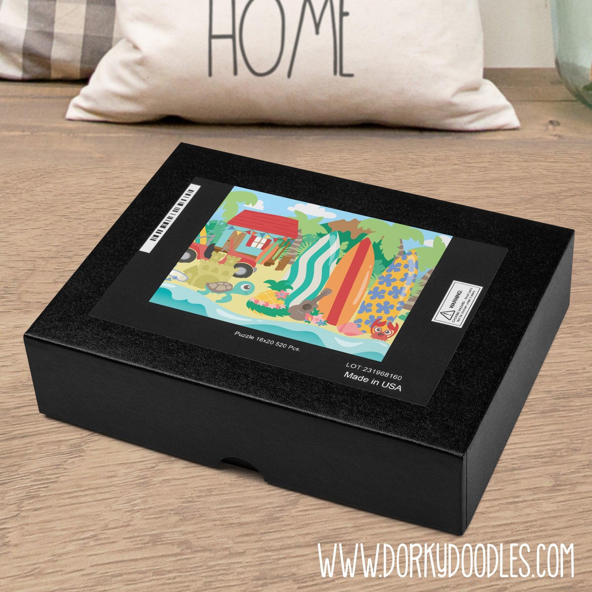 Tropical Beach Jigsaw puzzle - Dorky Doodles