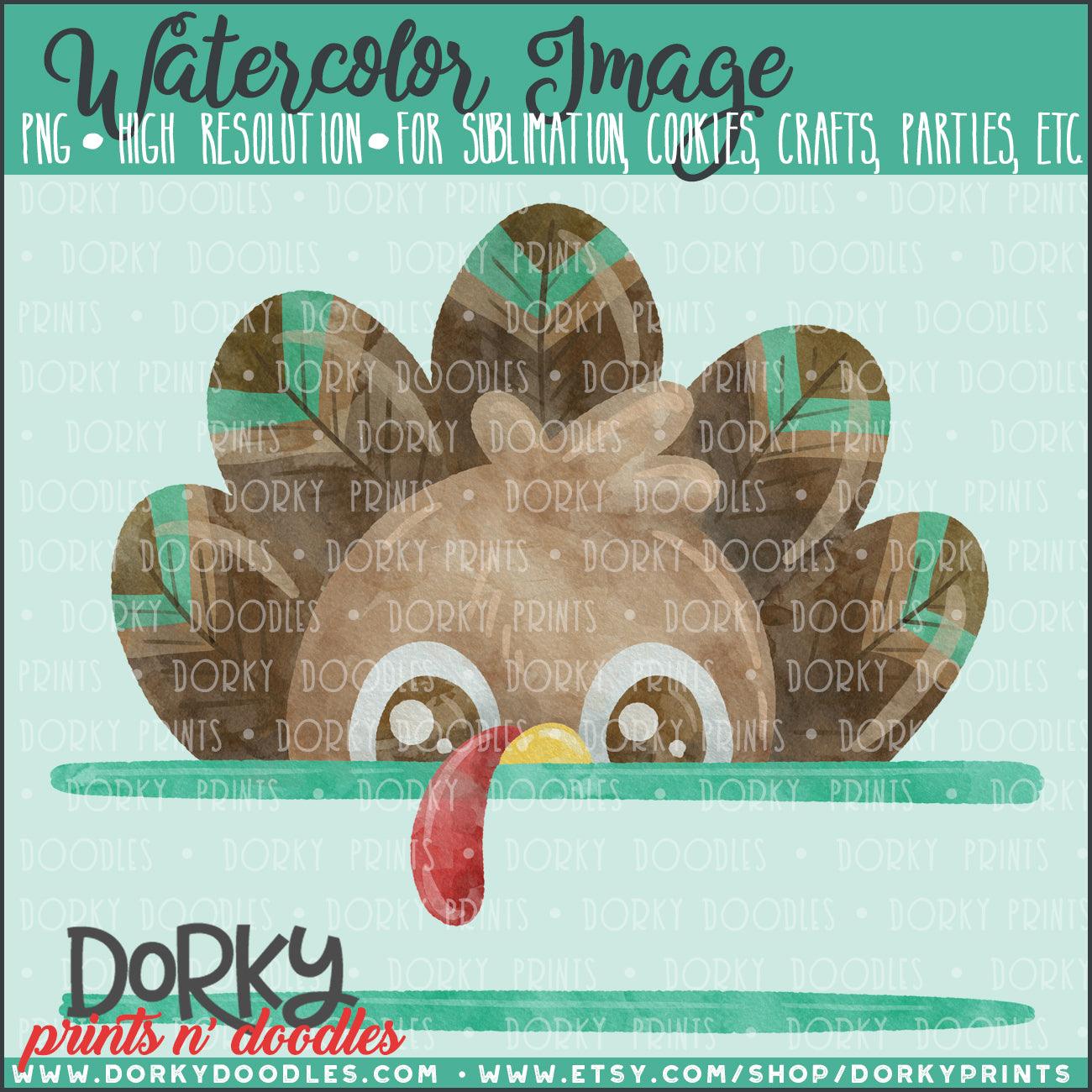 Turkey Name Holder Watercolor PNG