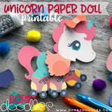 Unicorn Paper Doll Printables