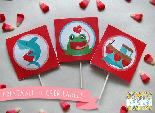 Valentine Sucker Labels Holiday Printables