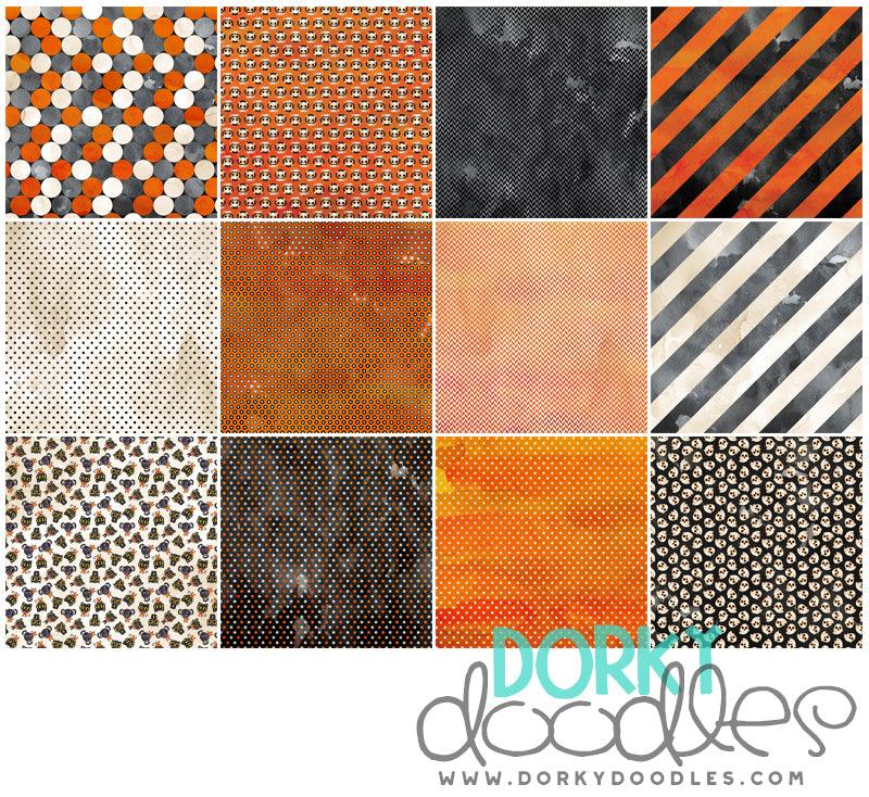Watercolor Halloween Digital Paper Pack