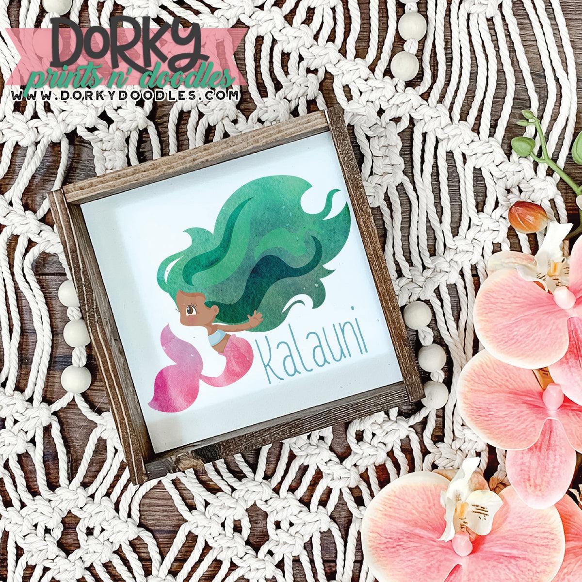 Watercolor Mermaids Summer Clipart