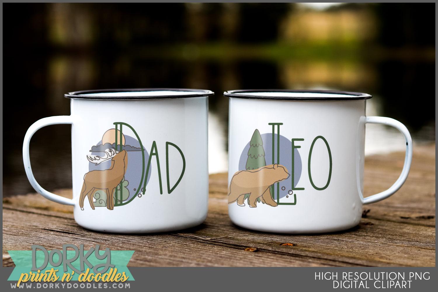 Woodland Animal Alphabet Clipart - Dorky Doodles