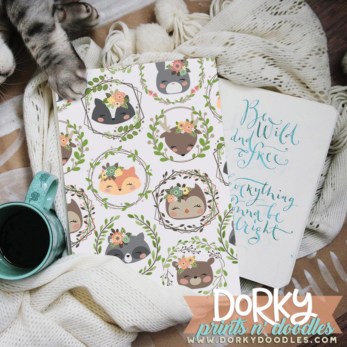 Wreaths and Animals Clipart