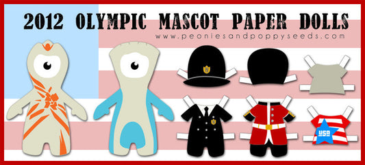 2012 Olympic Mascot Paper Dolls Printable - Dorky Doodles