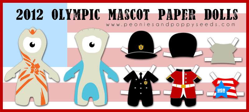 2012 Olympic Mascot Paper Dolls Printable