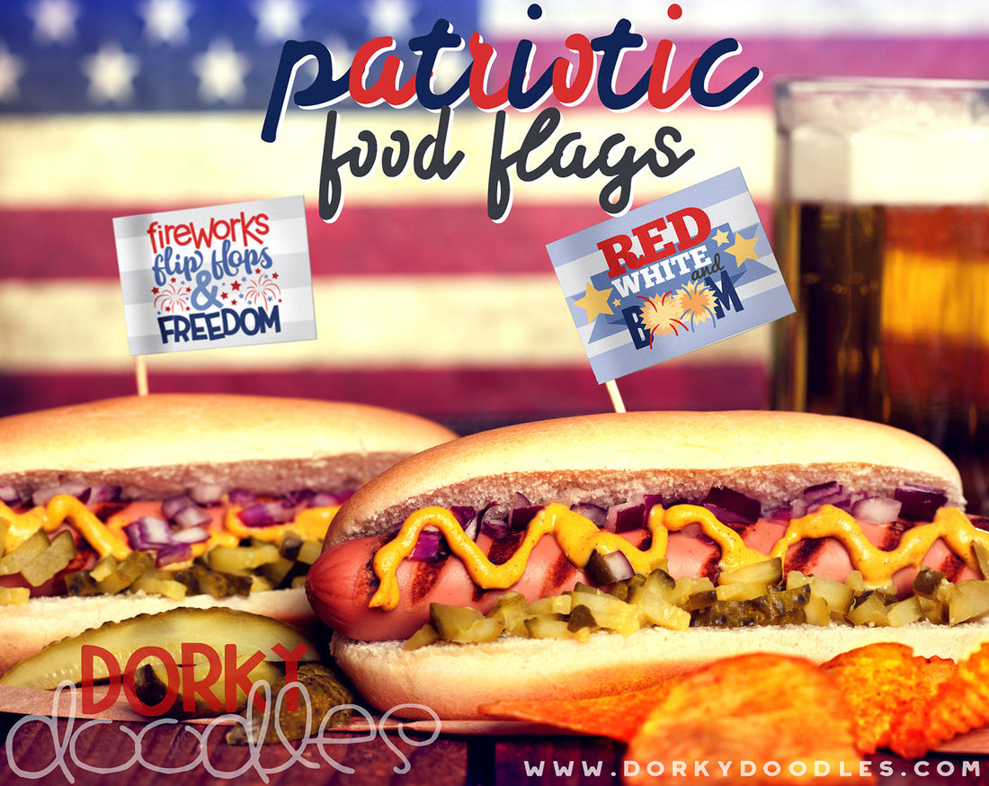 4th of July Food Flags - Free Printable