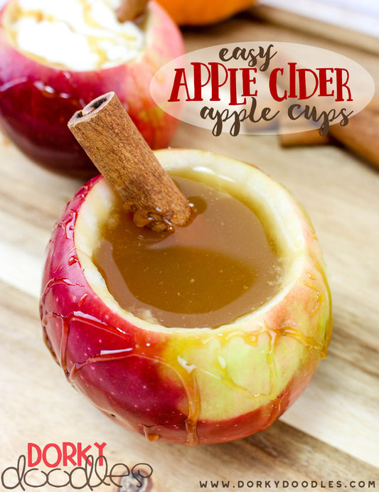 Apple Cider Apple Cups - Dorky Doodles