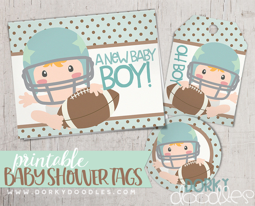 Baby Shower Tags Printable for Boys