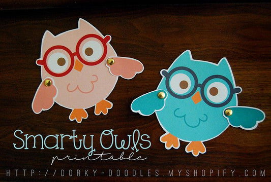 Back to School Owl Printables - Dorky Doodles