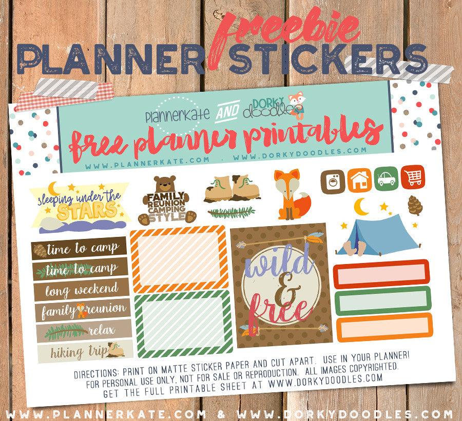 Camping Planner Stickers Freebie