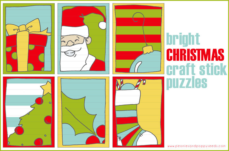 Christmas Craft Stick Puzzles Printable