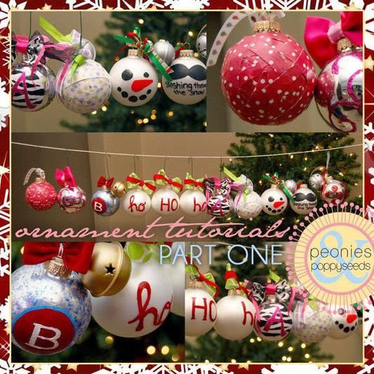 Christmas Ornament Tutorial part 1: Monograms - Dorky Doodles