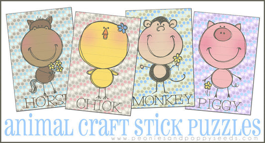 Craft Stick Puzzles: Printable and Tutorial - Dorky Doodles