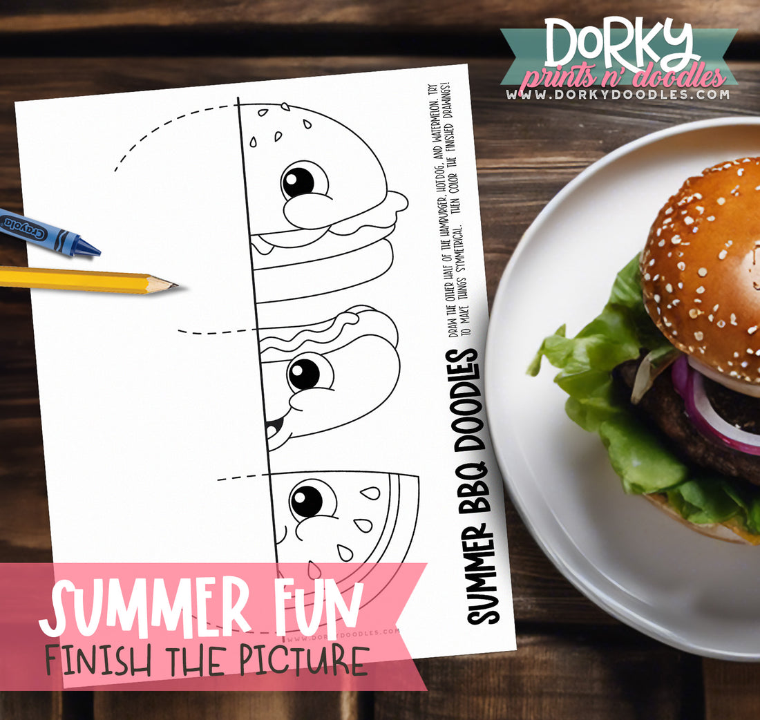 Summer Art For Kids - Finish the Drawing