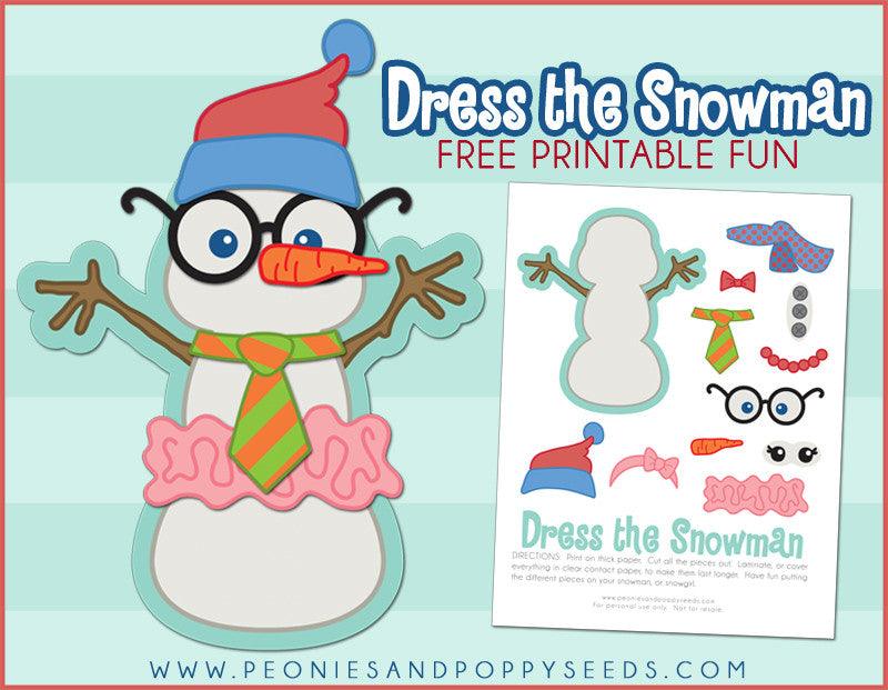 Dress the Snowman Printable Fun