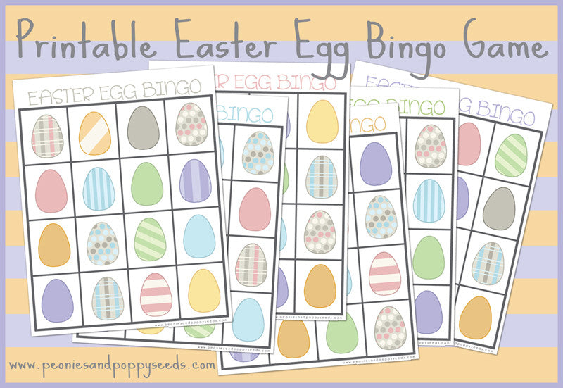 Easter Egg Bingo Free Printable Game - Dorky Doodles