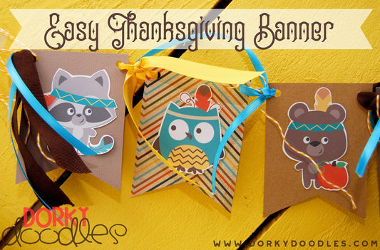 Easy Thanksgiving Banner Using Clipart - Dorky Doodles