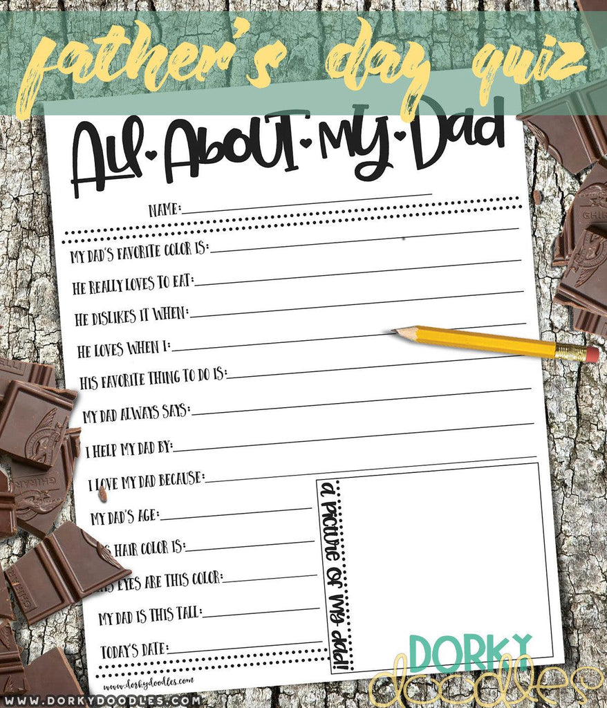 Father's Day Quiz Printable