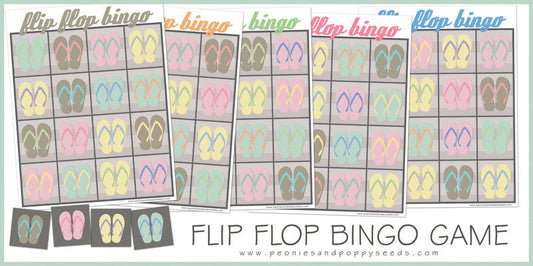 Flip Flop Bingo Printable - Dorky Doodles