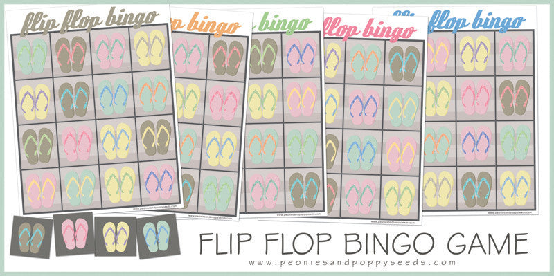 Flip Flop Bingo Printable
