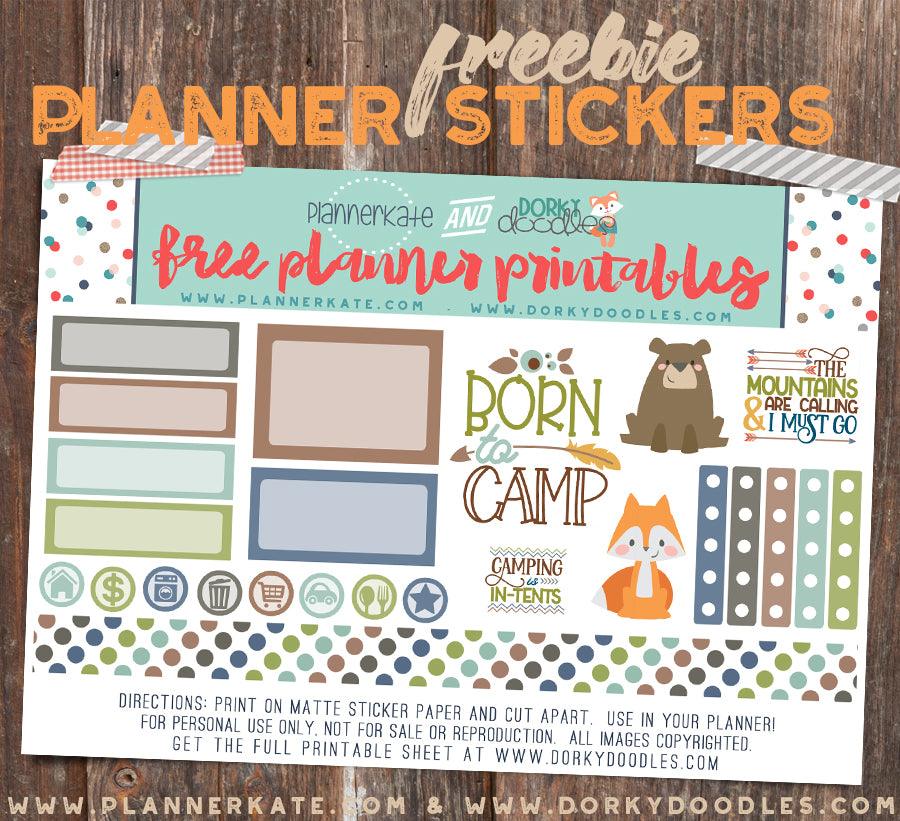 Free Camping Planner Stickers