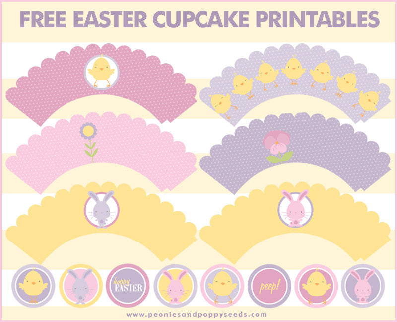 Free Easter Printables for Cupcakes