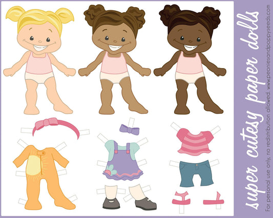 free paperdolls printable - Dorky Doodles