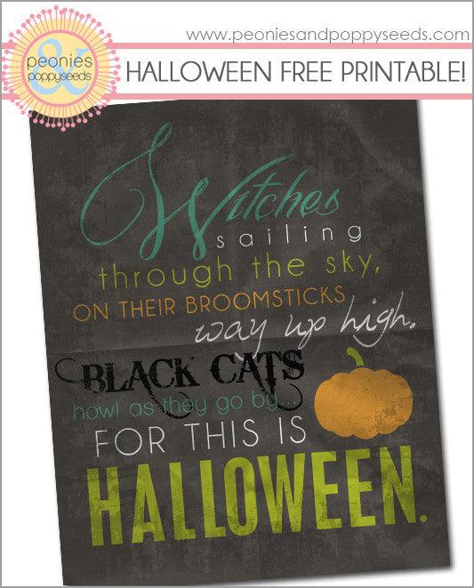 Free Printable: For this is Halloween