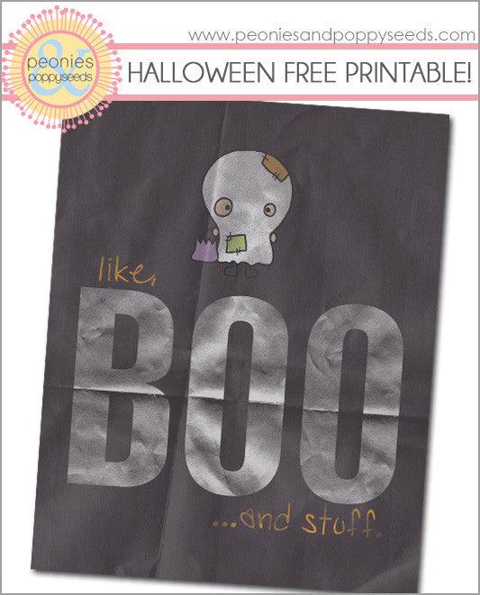 Free Printable: like BOO and stuff - Dorky Doodles