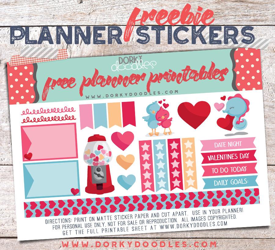 Free Valentine Planner Stickers