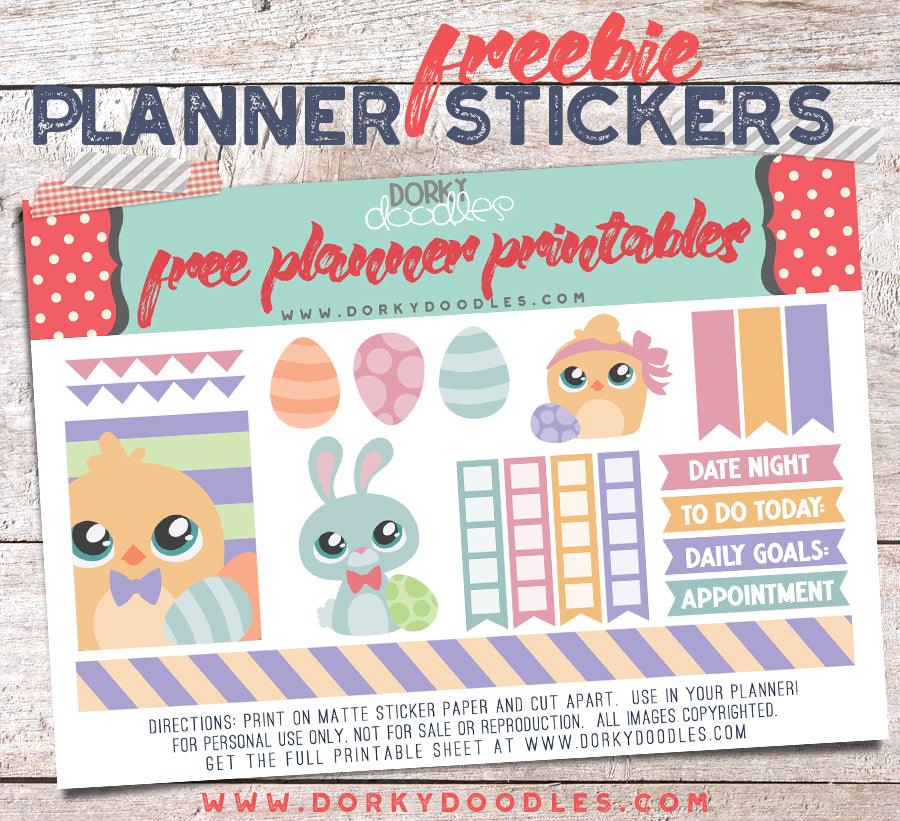 Fun and Free Easter Planner Stickers Printable