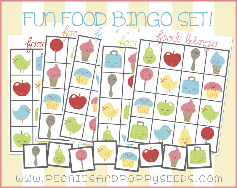 Fun Food Bingo Game Printable