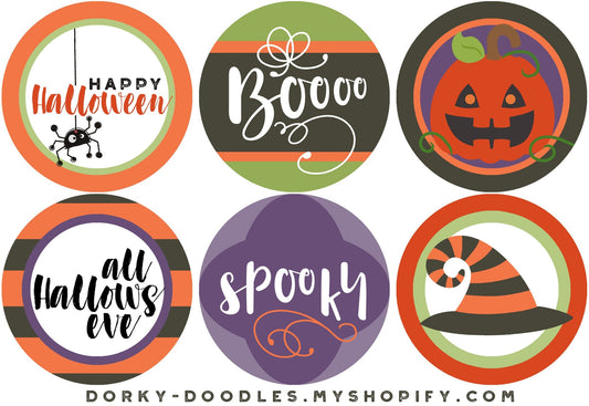 Halloween Circles Printable - Dorky Doodles