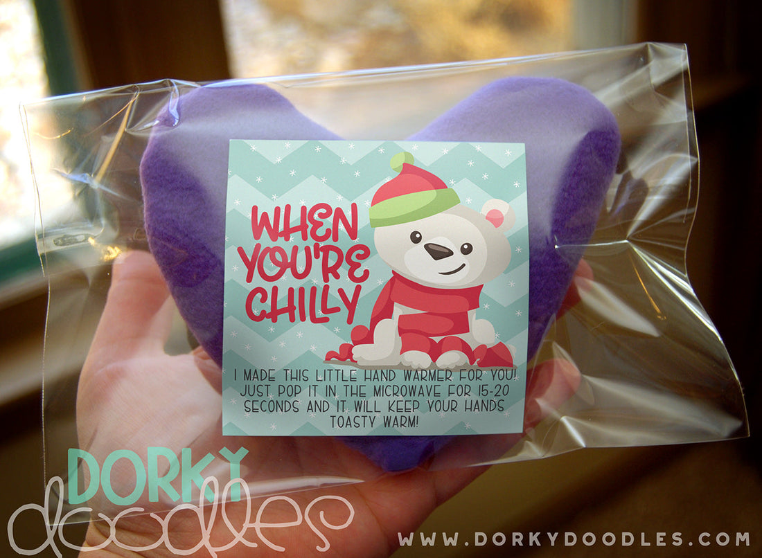 Hand Warmer Free Printable - Dorky Doodles